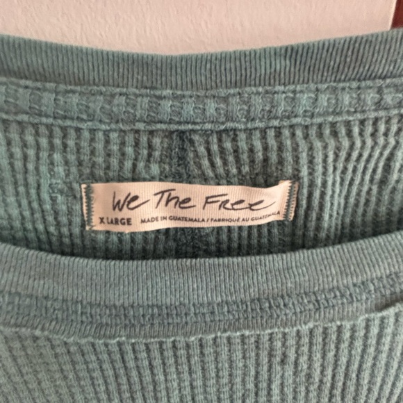 Free People Microphone Drop Thermal in Silver Pine - Picture 4 of 6